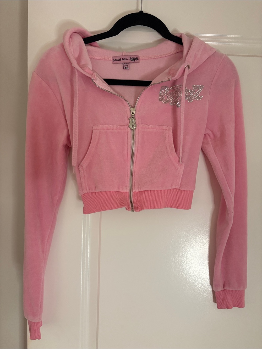 Y2K Dolls Kill x Bratz Baby Pink Rhinestone Velour DollCore Barbiecore